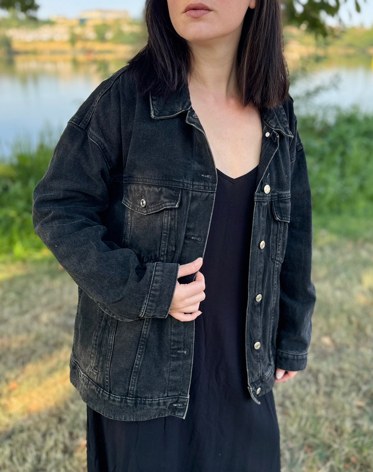 Denim Jacket & Canevas (M/L) // LA DAME AU JARDIN