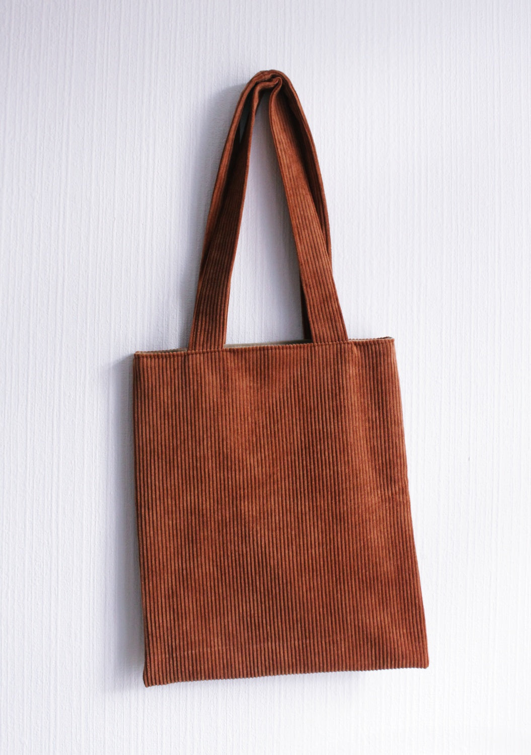 Tote bag en velours côtelé & doublé // GARANCE (divers coloris)