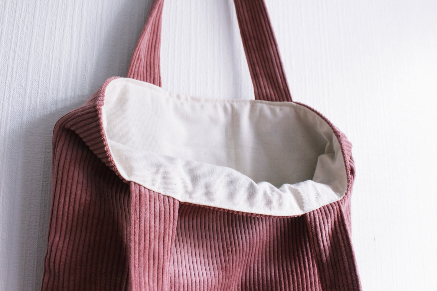 Tote bag en velours côtelé & doublé // GARANCE (divers coloris)