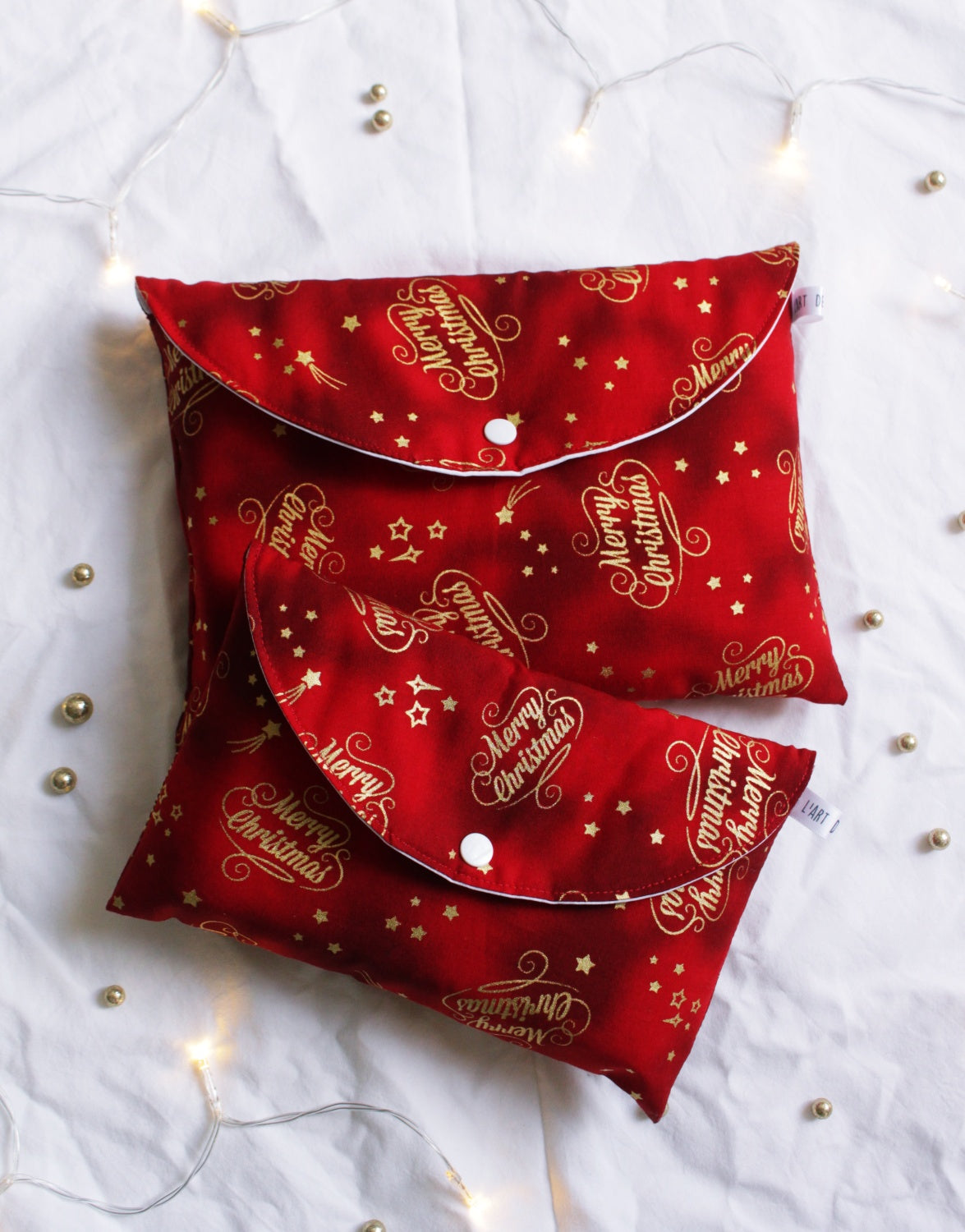 Pochette à livres (GF & poche) // MERRY CHRISTMAS