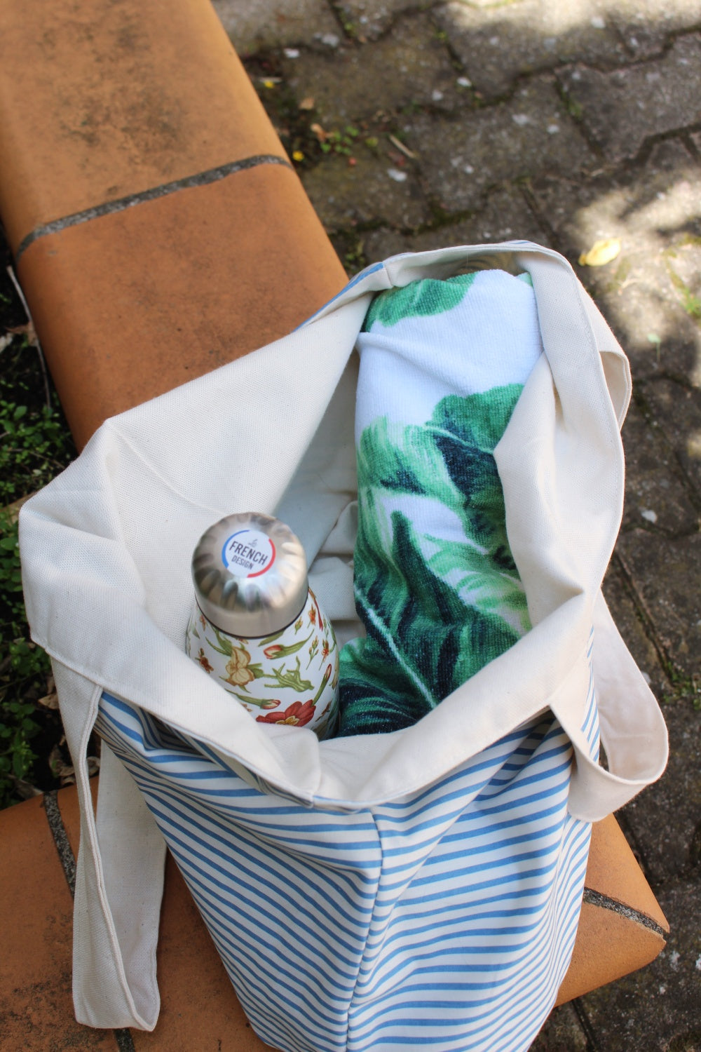 Tote bag de plage doublé // MARIN