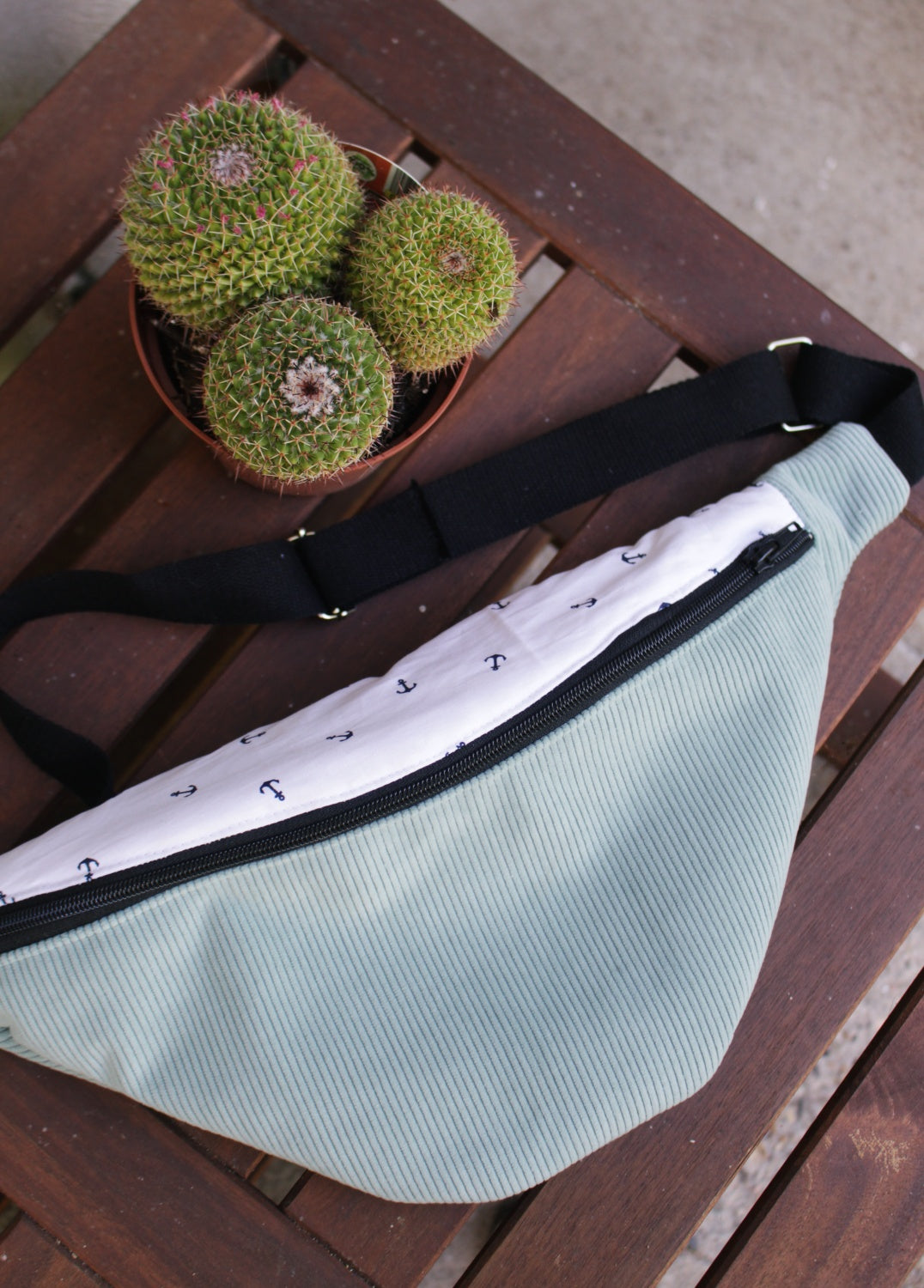 Sac banane ( taille XL) // LE MARIN - Pièce unique !