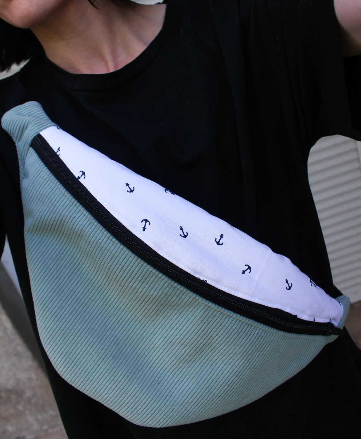Sac banane ( taille XL) // LE MARIN - Pièce unique !