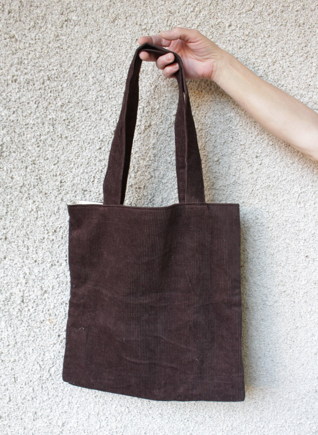 Tote bag en velours côtelé & doublé // GARANCE (divers coloris)