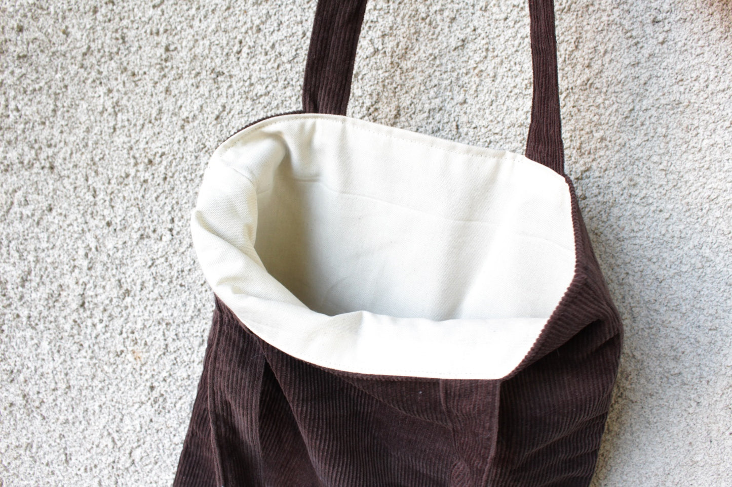 Tote bag en velours côtelé & doublé // GARANCE (divers coloris)