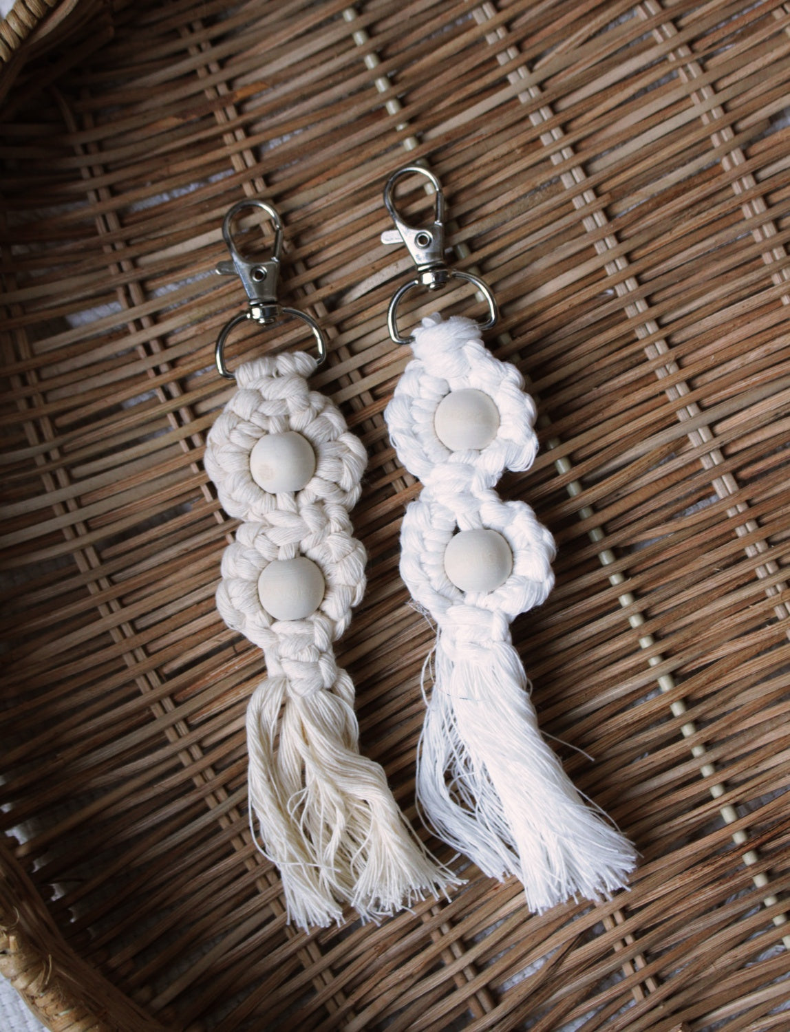 Portes-clés en macramé