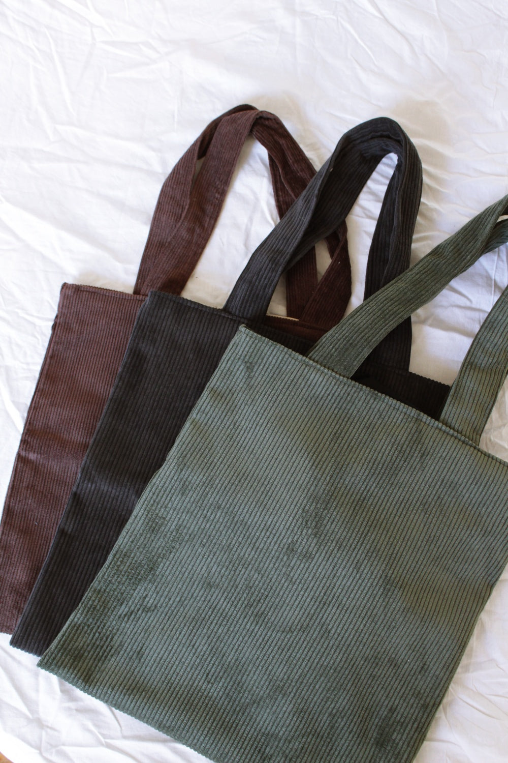 Tote bag en velours côtelé & doublé // GARANCE (divers coloris)