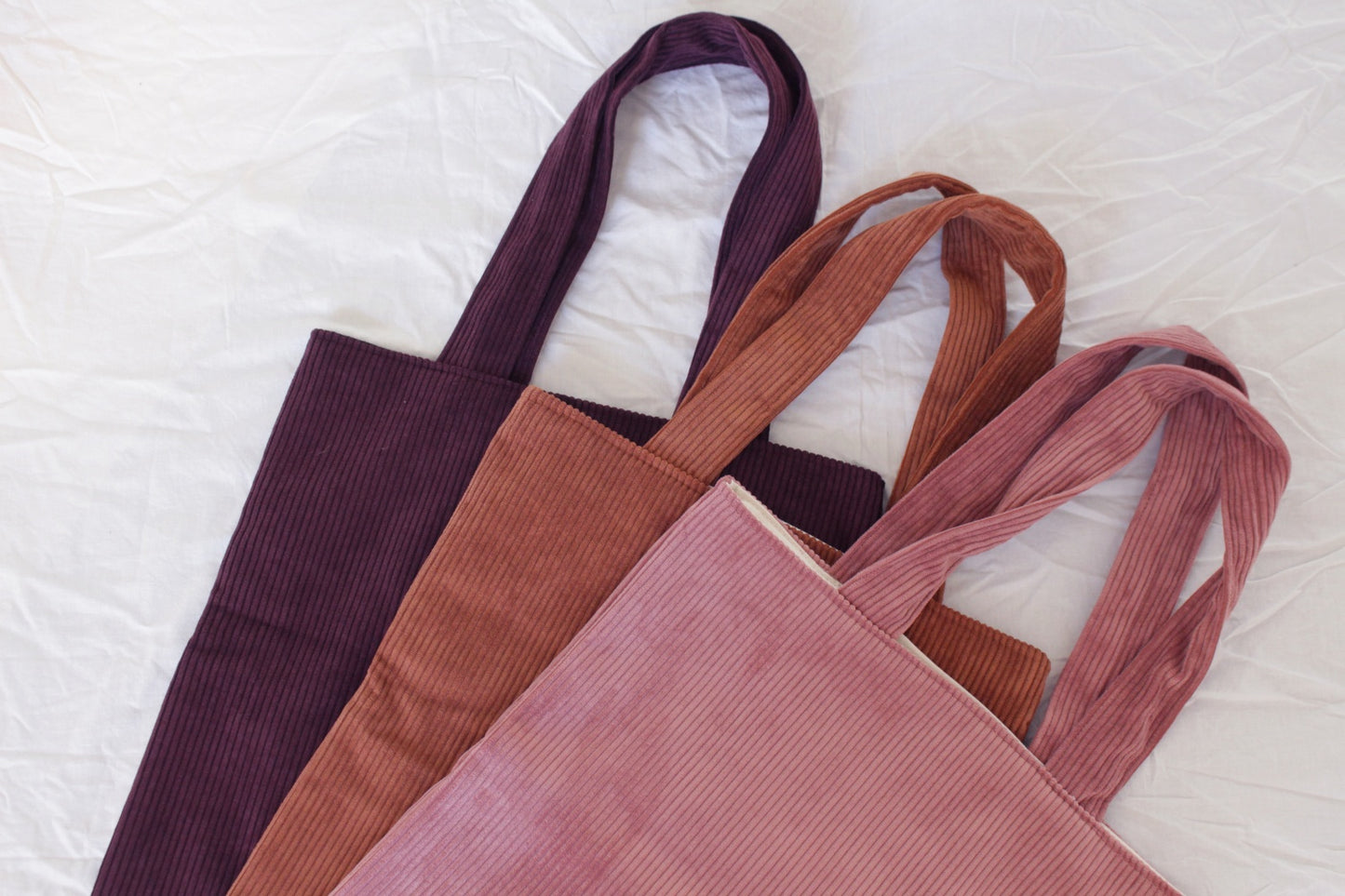 Tote bag en velours côtelé & doublé // GARANCE (divers coloris)