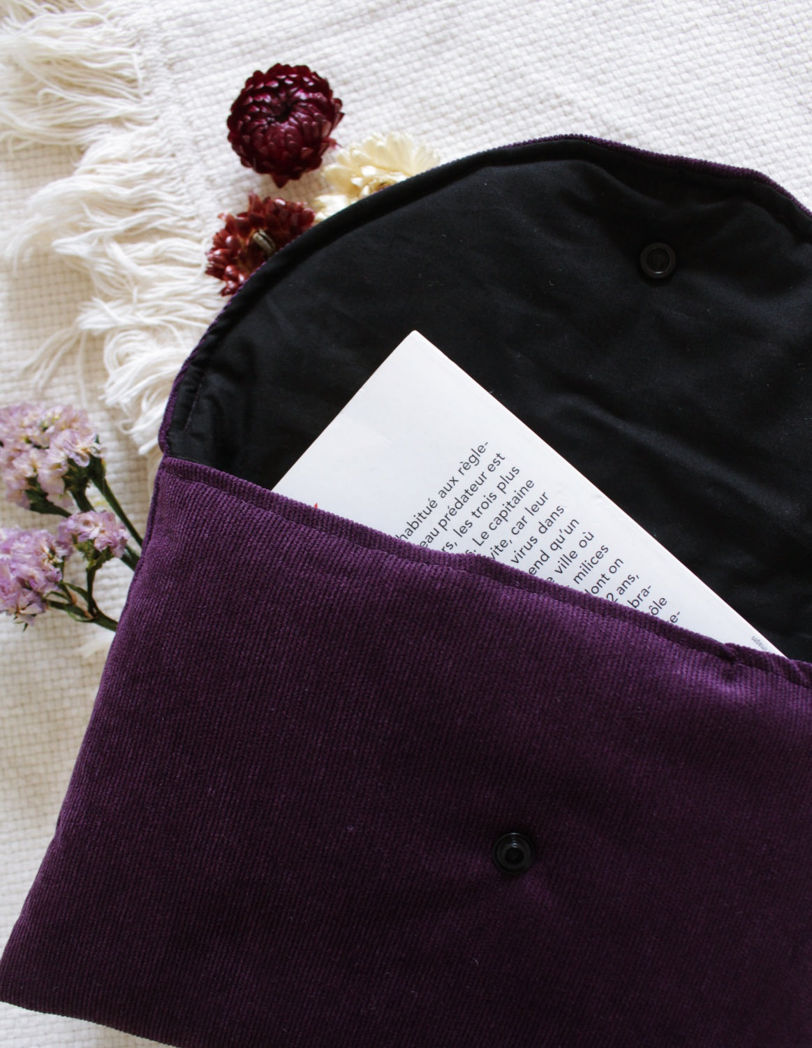 Pochette à livre LEA VELOURS // Poche & Broché