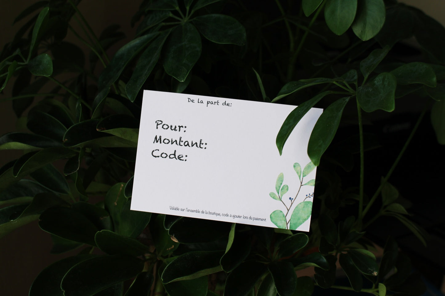 Carte-cadeau L'Art de Sophy