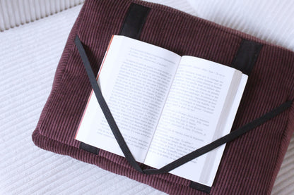 Coussin de lecture // AUBERGINE