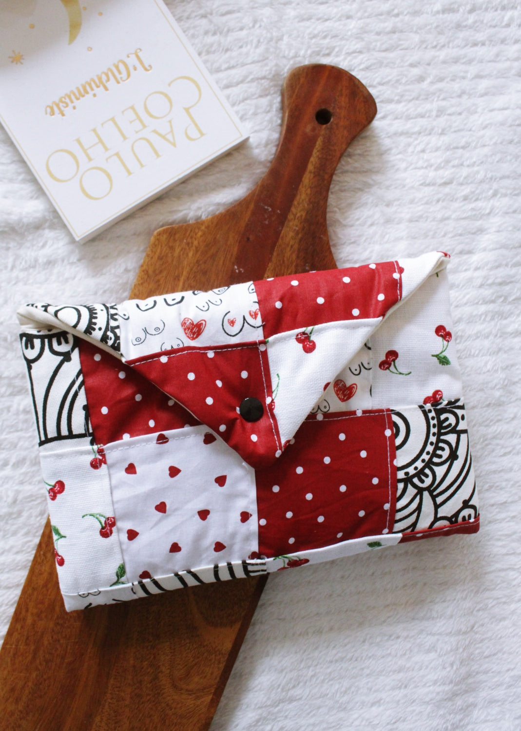 Pochette à livres (format poche) PATCHWORK  // Pièce unique