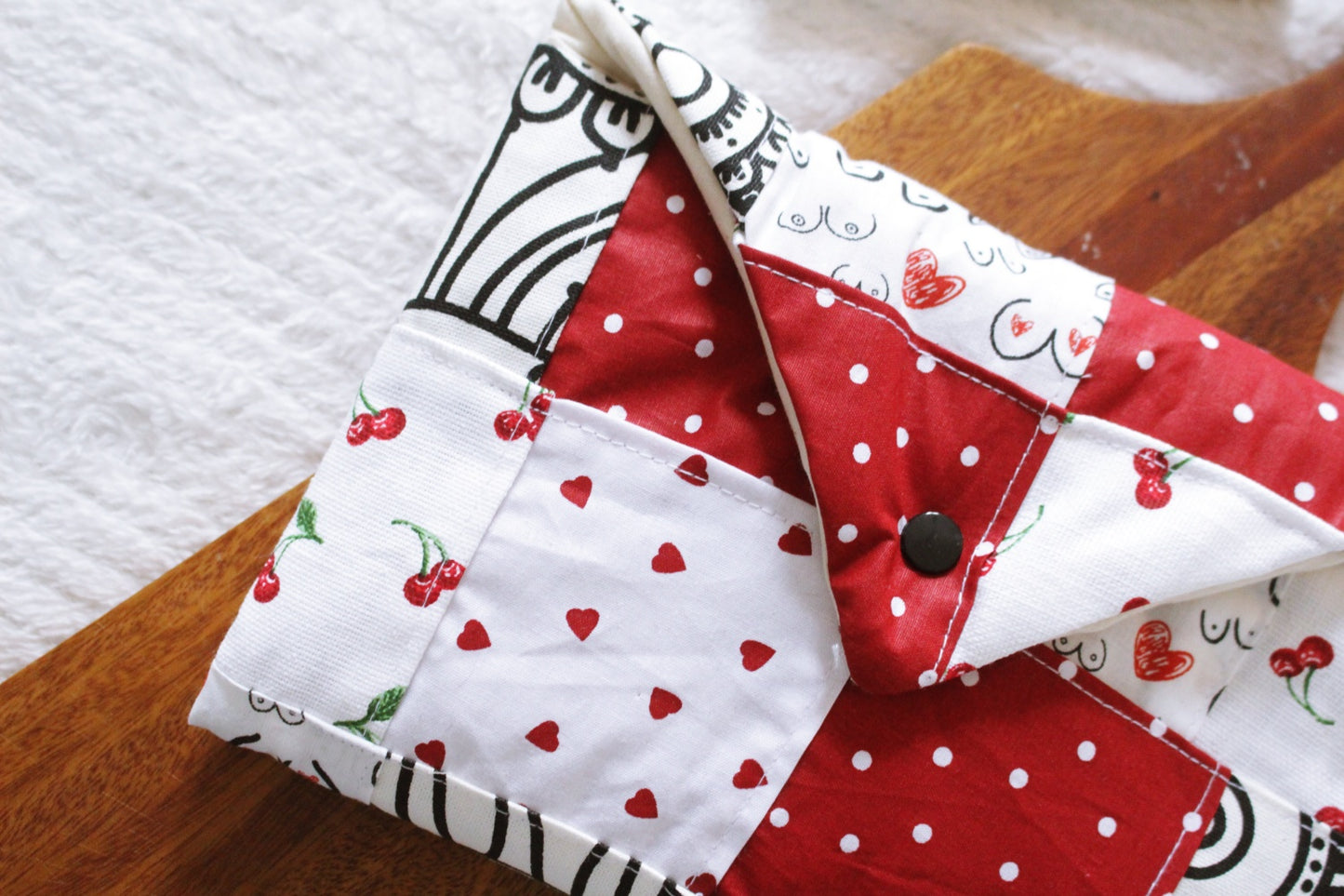 Pochette à livres (format poche) PATCHWORK  // Pièce unique