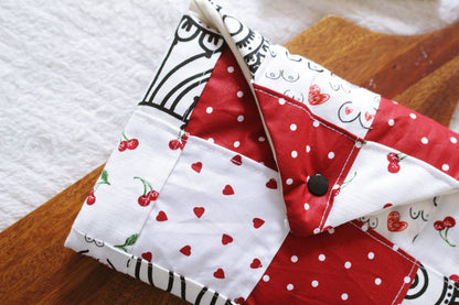 Pochette à livres (format poche) PATCHWORK  // Pièce unique