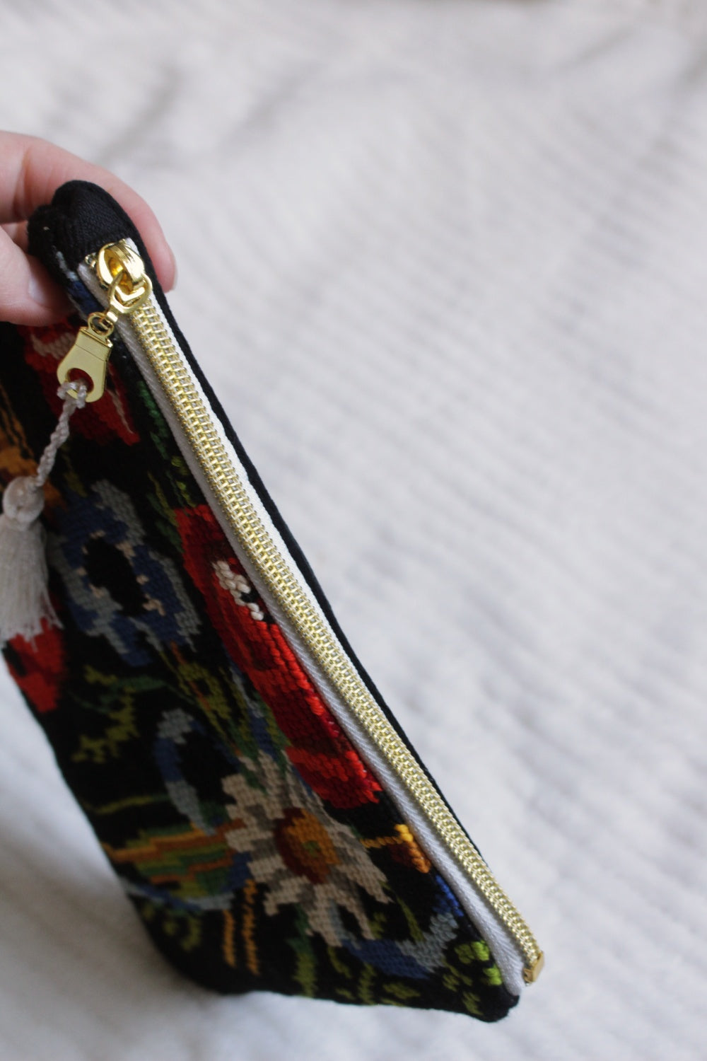 ♻️Pochette à zip // "Black spring"