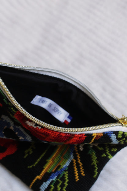 ♻️Pochette à zip // "Black spring"