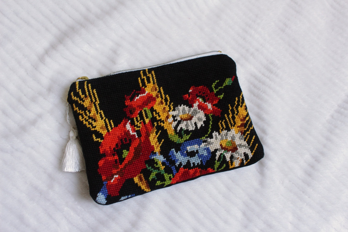 ♻️Pochette à zip // "Black spring"