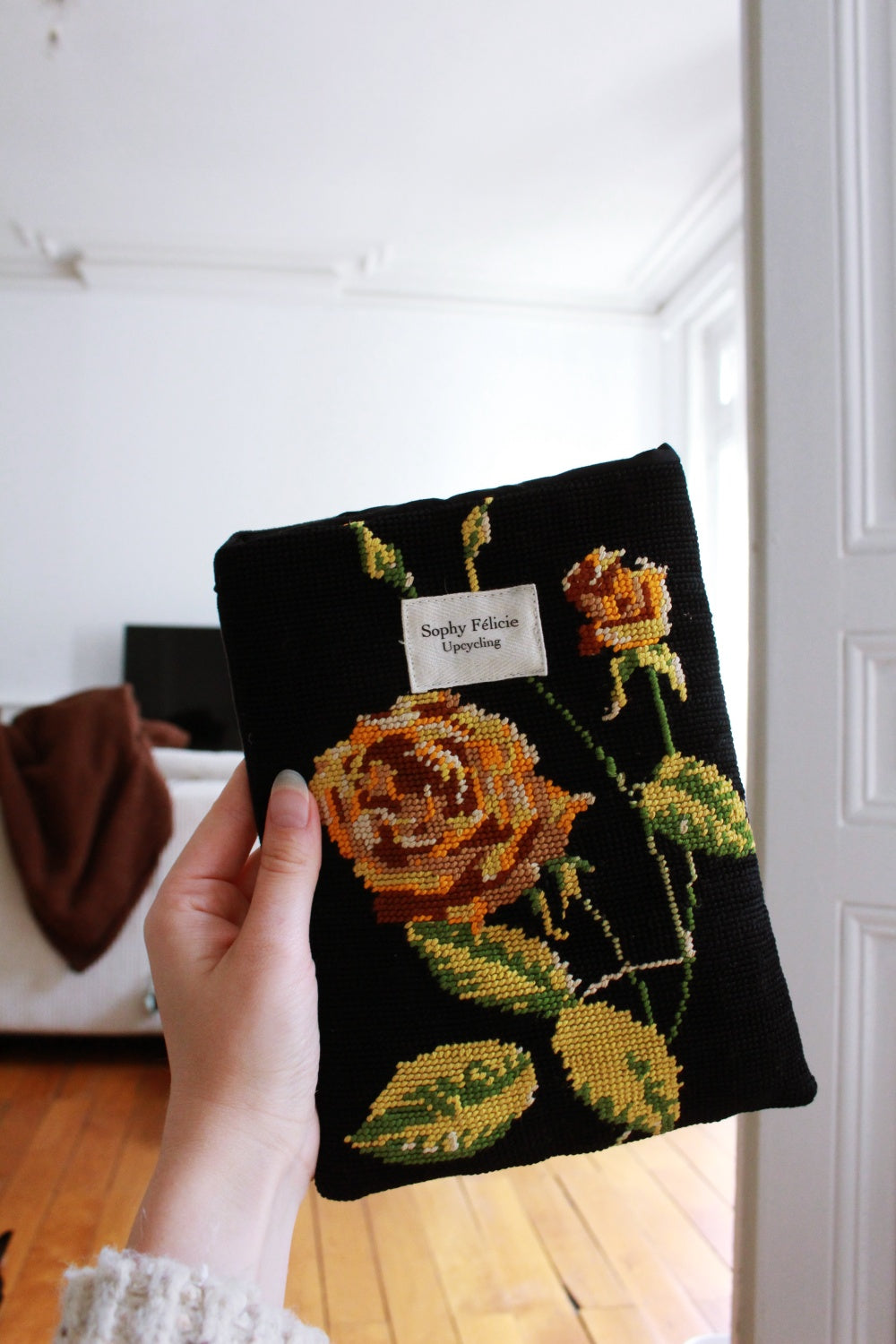 ♻️ Pochette à livres  (Format poche ) // LA ROSE JAUNE