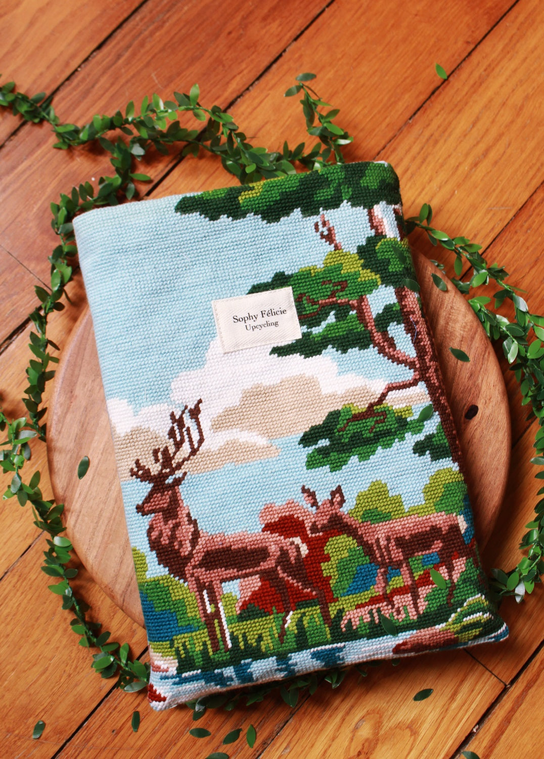 ♻️ Pochette à livres  (Grand Format) // LE CERF bis