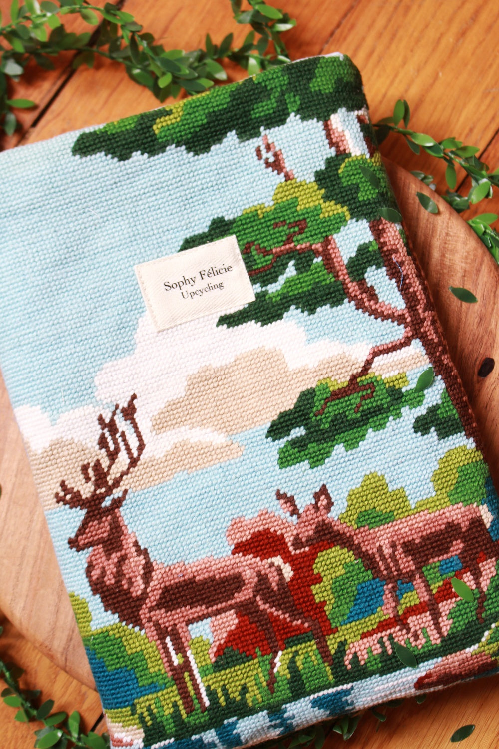 ♻️ Pochette à livres  (Grand Format) // LE CERF bis