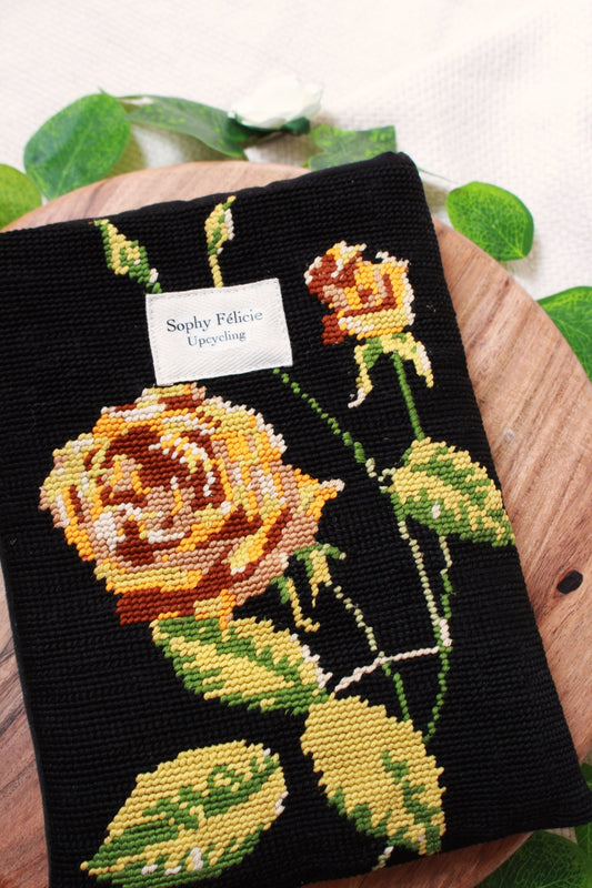 ♻️ Pochette à livres  (Format poche ) // LA ROSE JAUNE