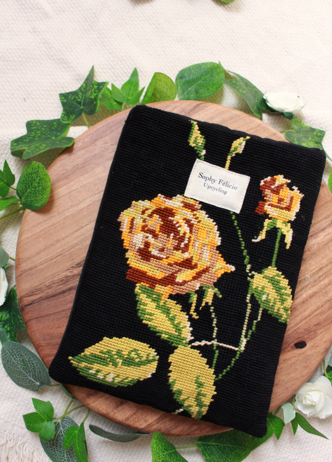 ♻️ Pochette à livres  (Format poche ) // LA ROSE JAUNE