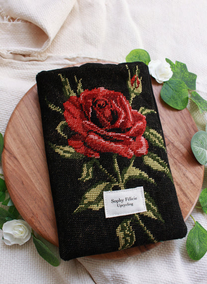♻️ Pochette à livres  (Format poche ) // LOVE ROSE