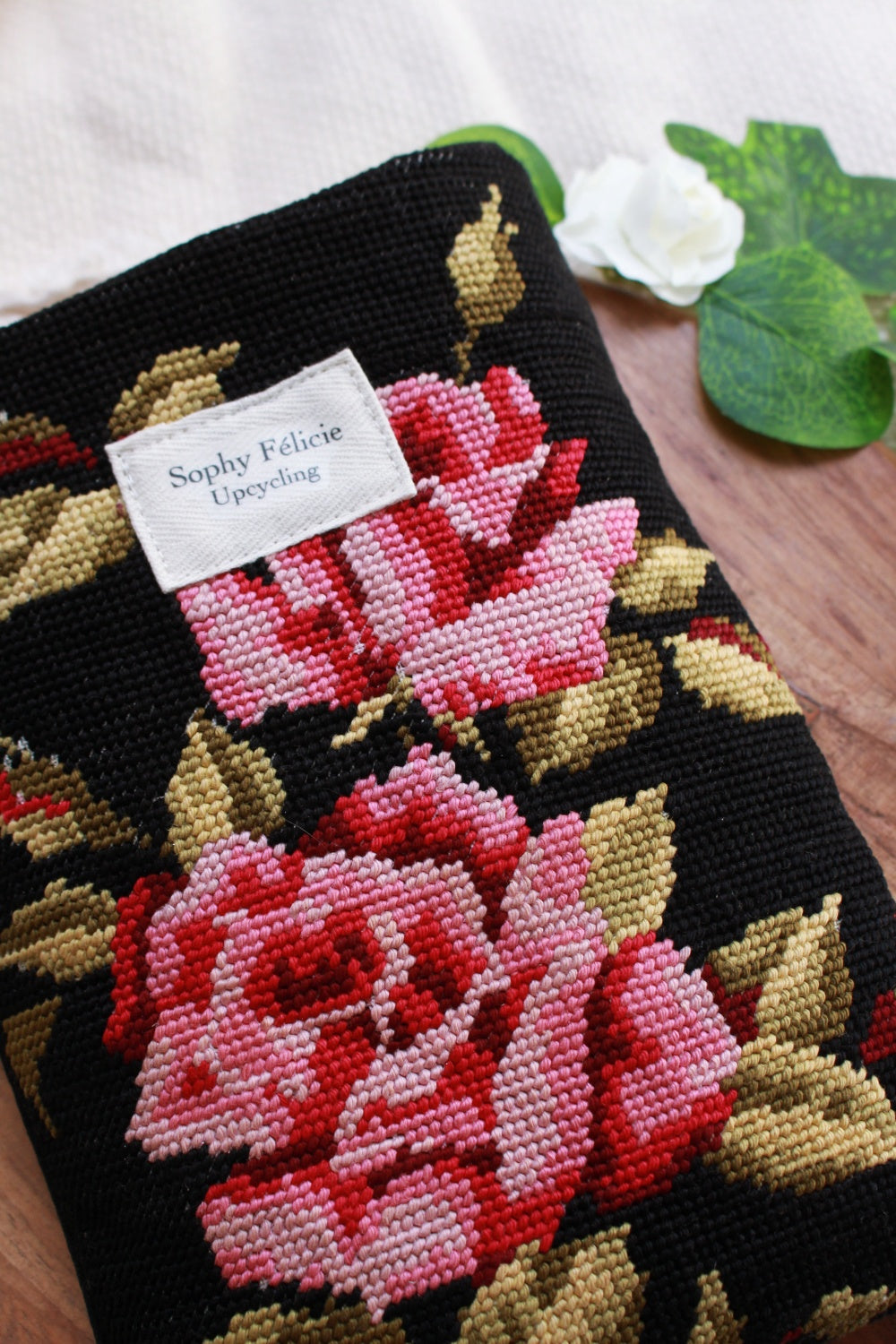 ♻️ Pochette à livres  (Format poche ) // DOUBLE ROSES