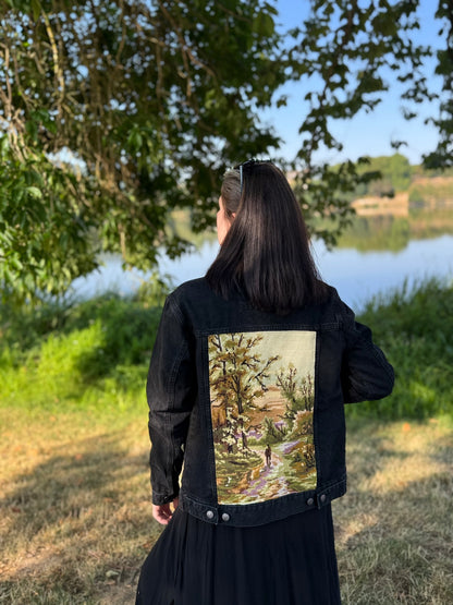 Denim Jacket & Canevas (S/M) // WALK ALONE