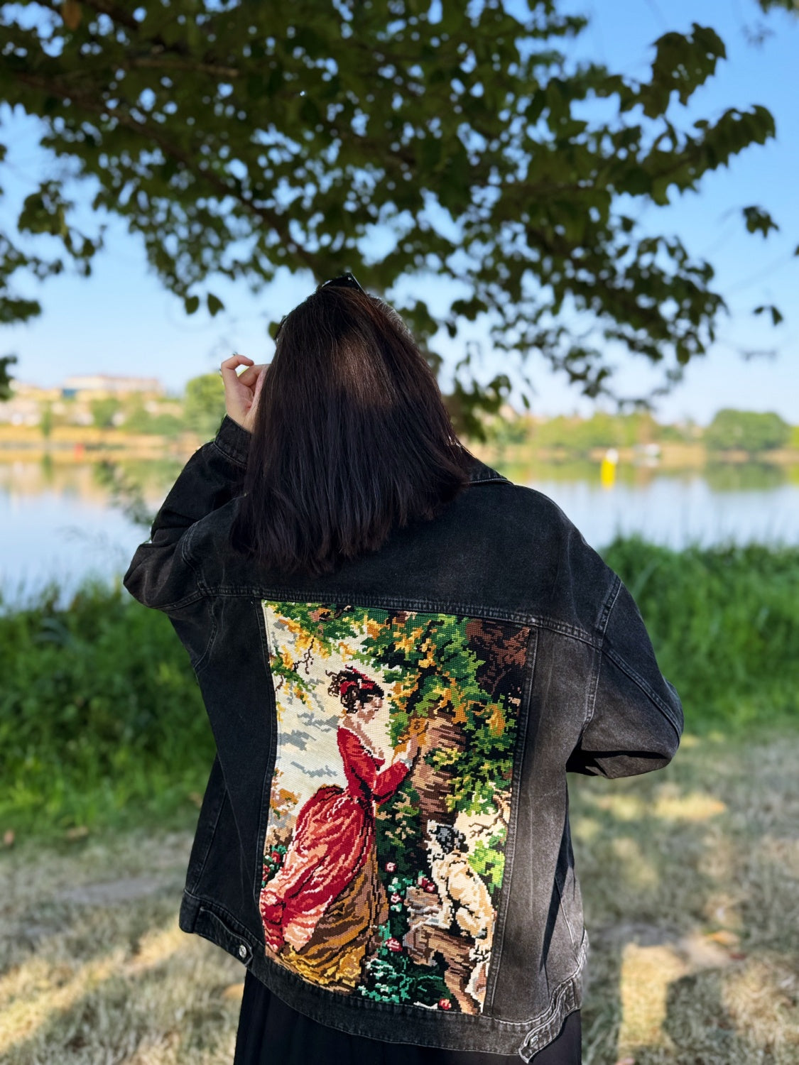Denim Jacket & Canevas (M/L) // LA DAME AU JARDIN