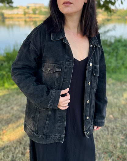 Denim Jacket & Canevas (M/L) // LA DAME AU JARDIN