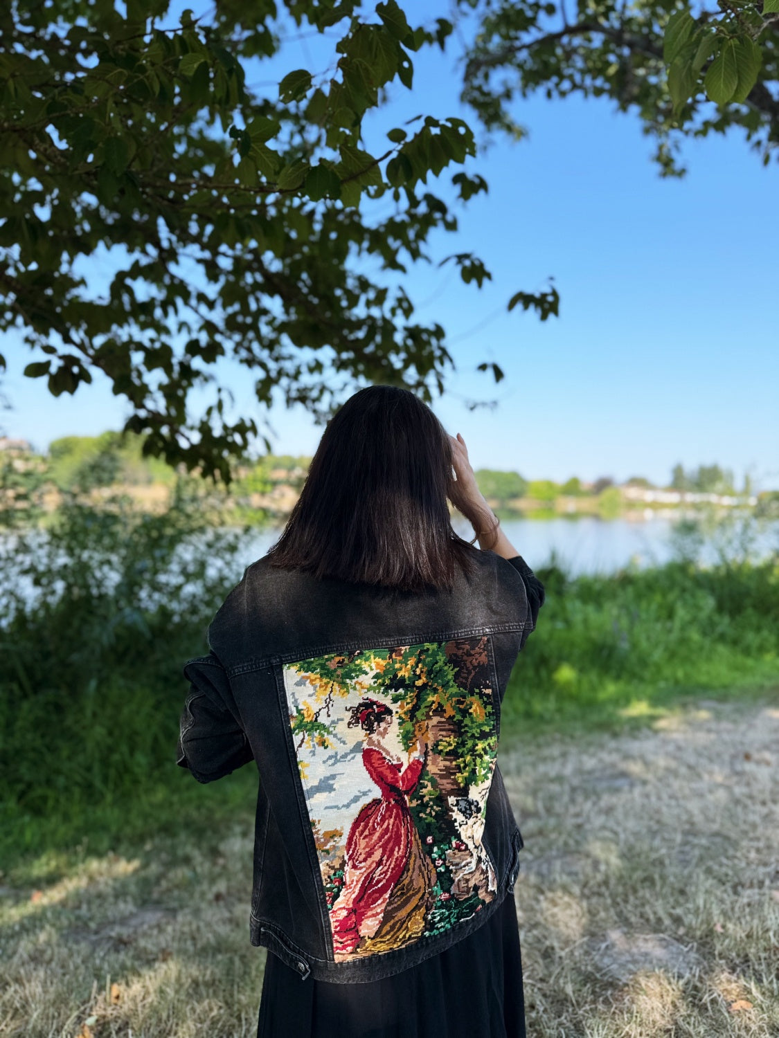 Denim Jacket & Canevas (M/L) // LA DAME AU JARDIN