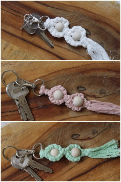 Porte-clé en Macramé