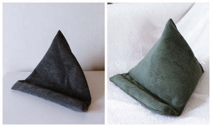 Coussin (Berlingot) de lecture en velours / Divers coloris